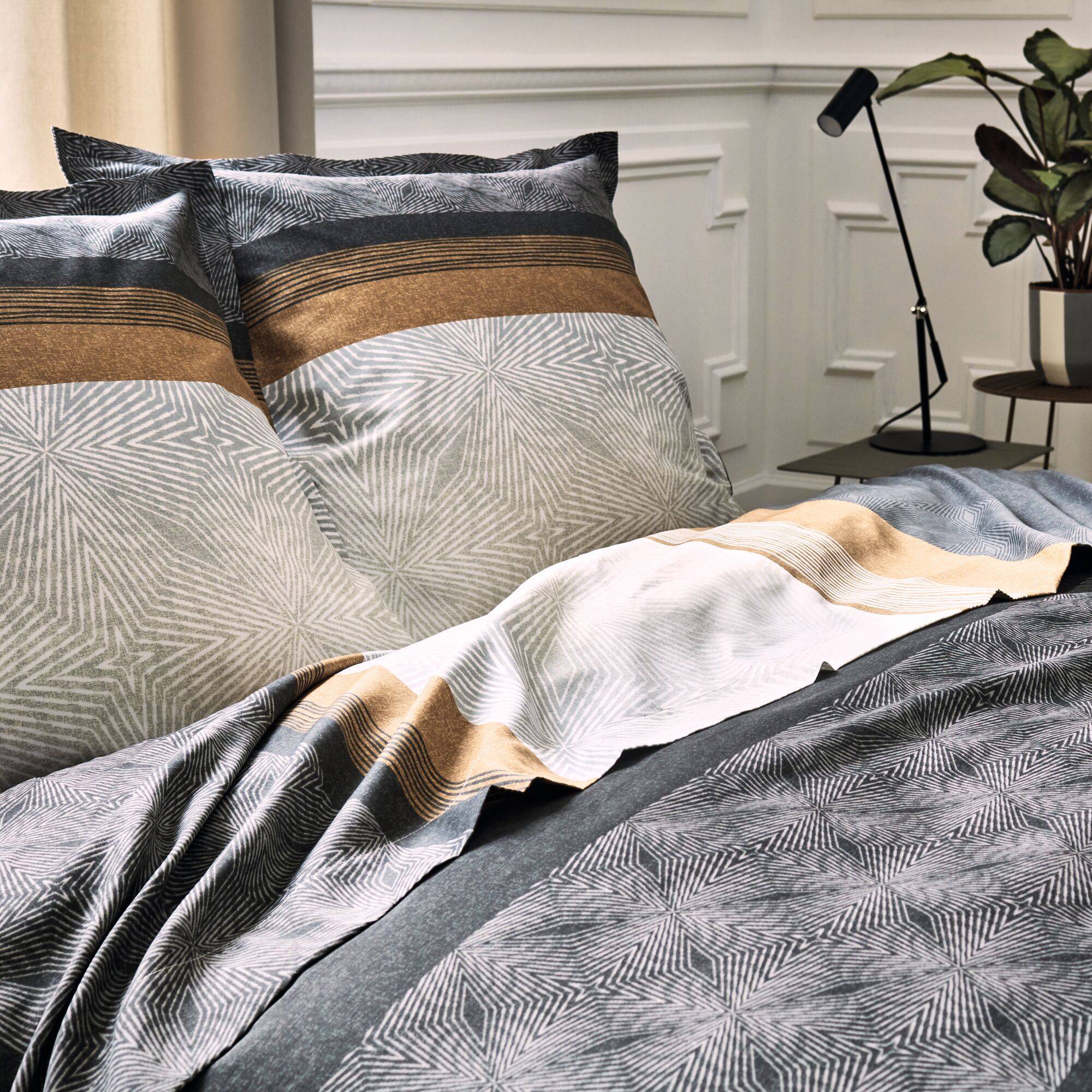 Drap housse satin Tiago Noir, sable-140 x 190 cm- - 3