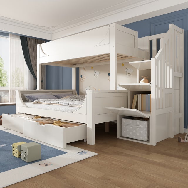 Kids Collective 2 Letti Singoli A Castello Per Materasso 90x200 Rete A