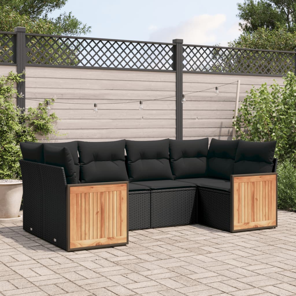Set De Sofás De Jardín 6 Piezas | Conjunto De Jardín De Ocio | Set De Comedor De Jardín Y