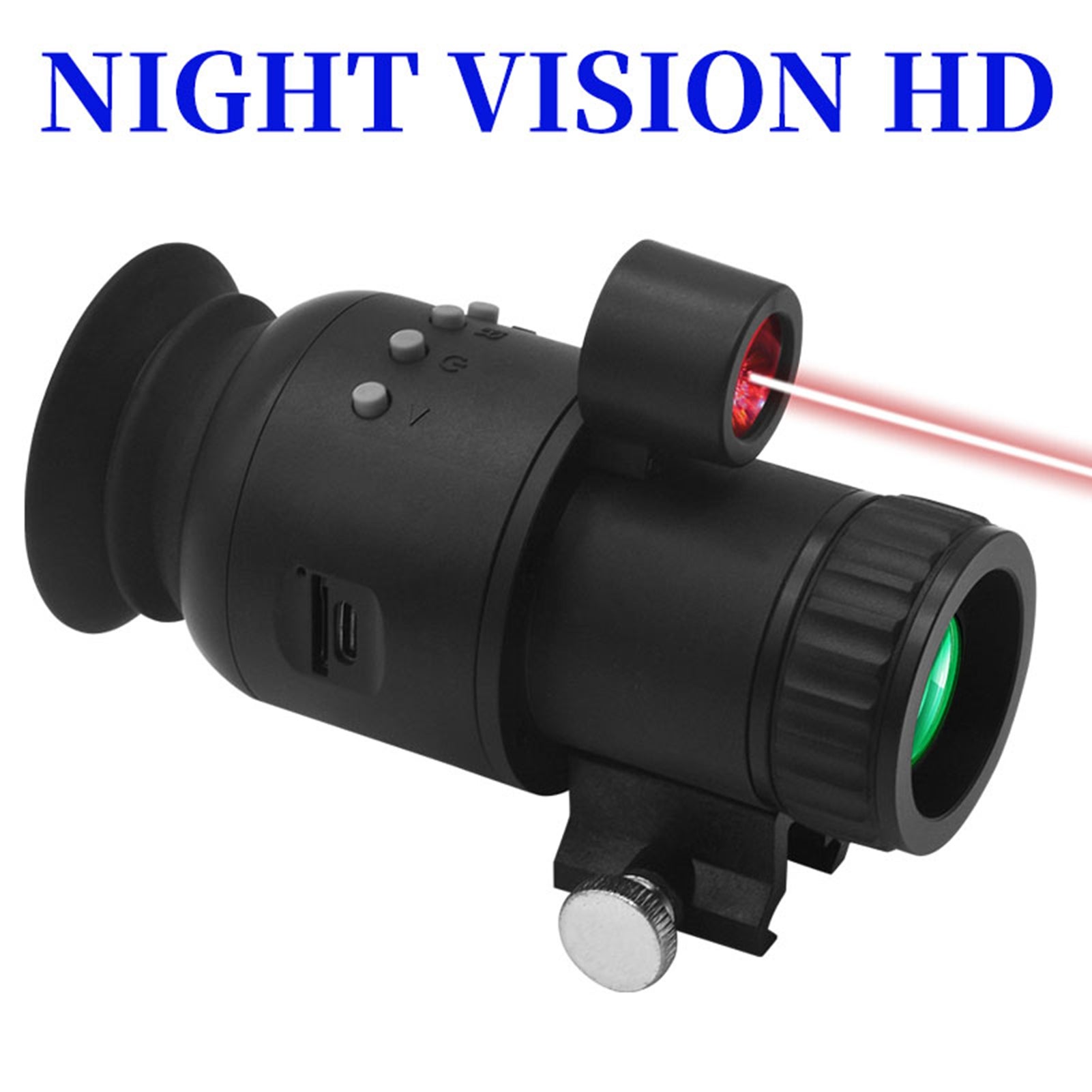 Monoculaire numérique de vision nocturne 1080P, zoom digital 1-10X, infrarouge jour et nuit, réticule intégré, étanchéité IP68 - 4