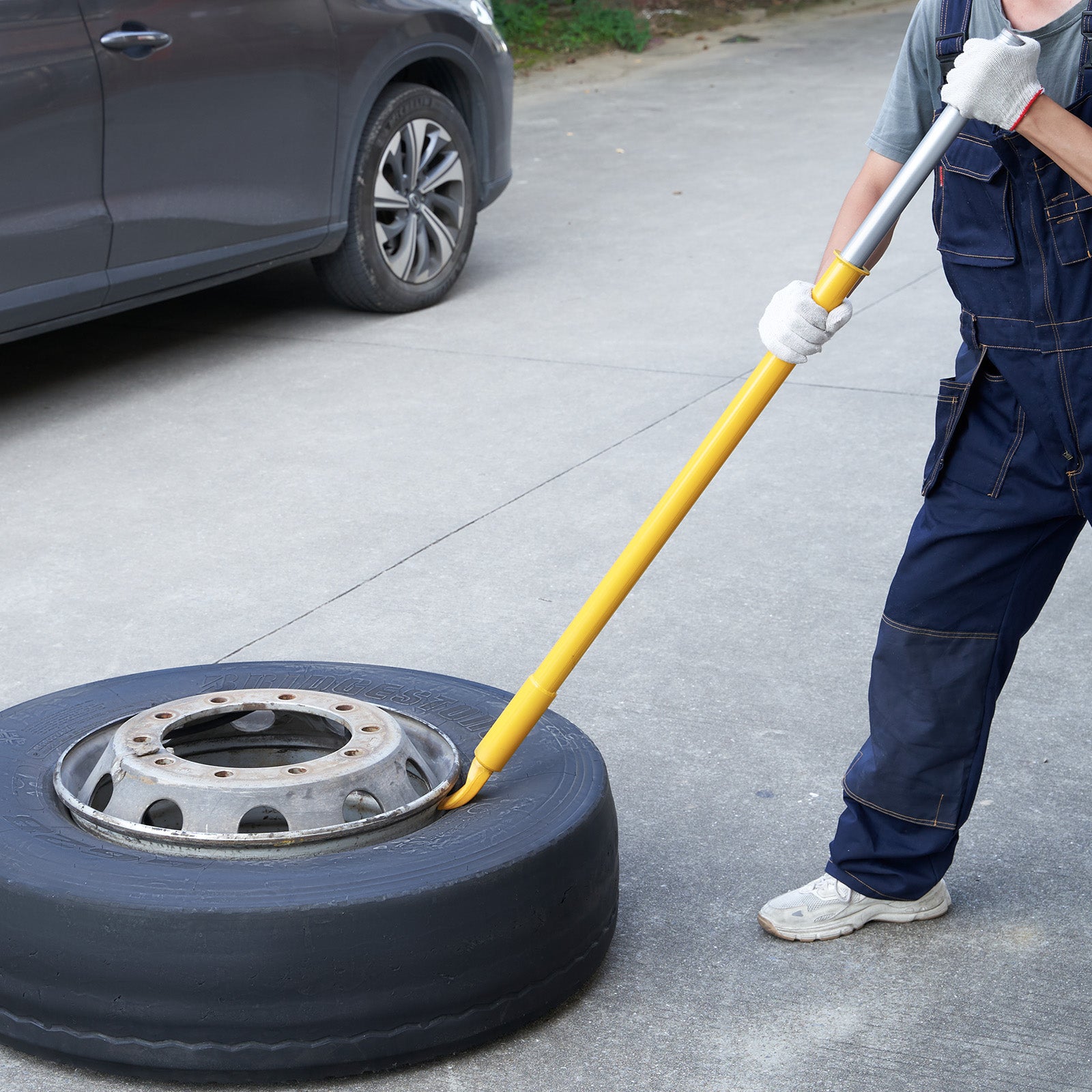 Demonte-Pneu a Marteau Coulissant VEVOR 117,5 cm Detalonneur de Pneu en Acier Leger et Portable Decolle Pneu Manuel pour Decoller Facilement le Pneu - 7