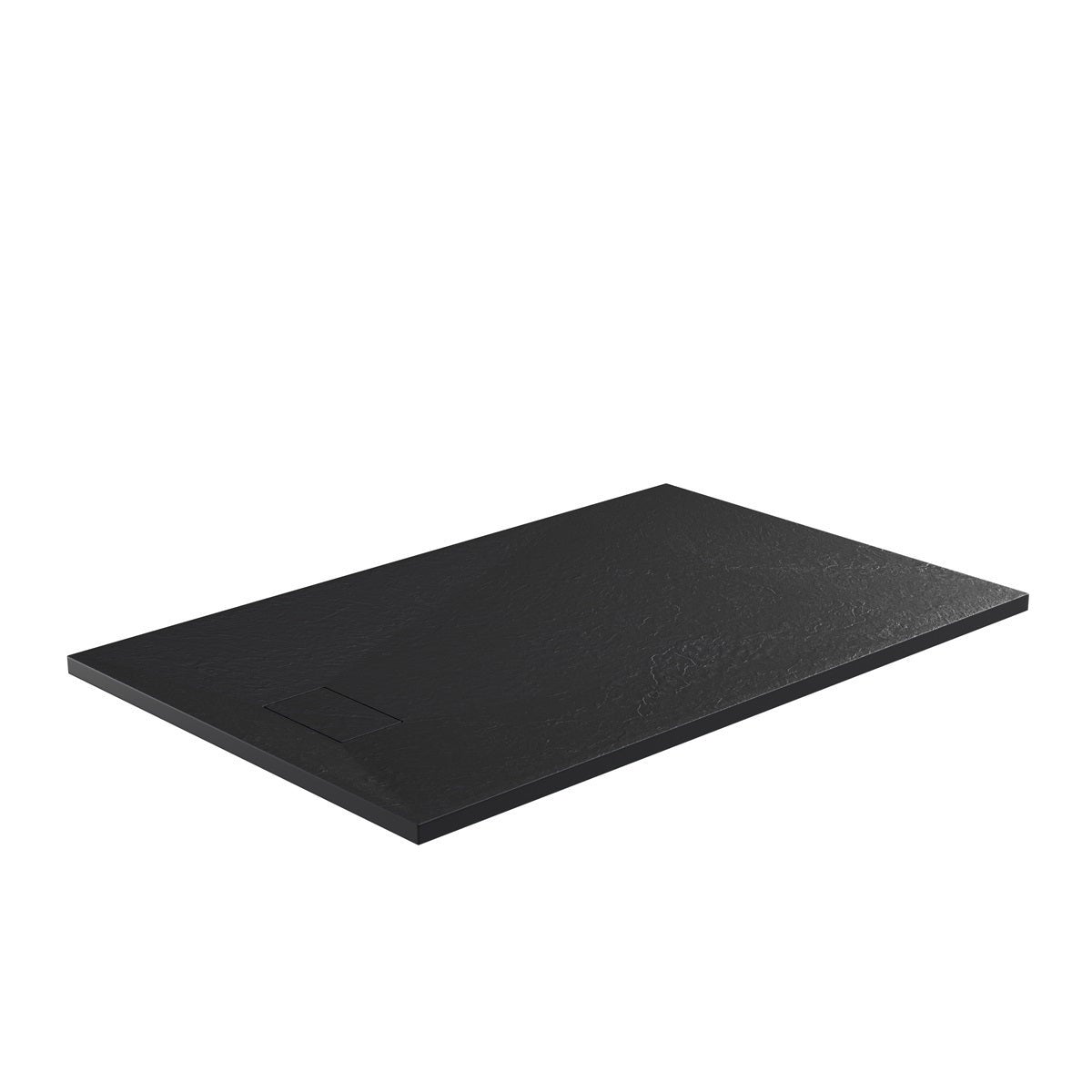 Receveur de douche 90 x 130 cm extra plat PIATTO en SoliCast® surface ardoisée noir - 8