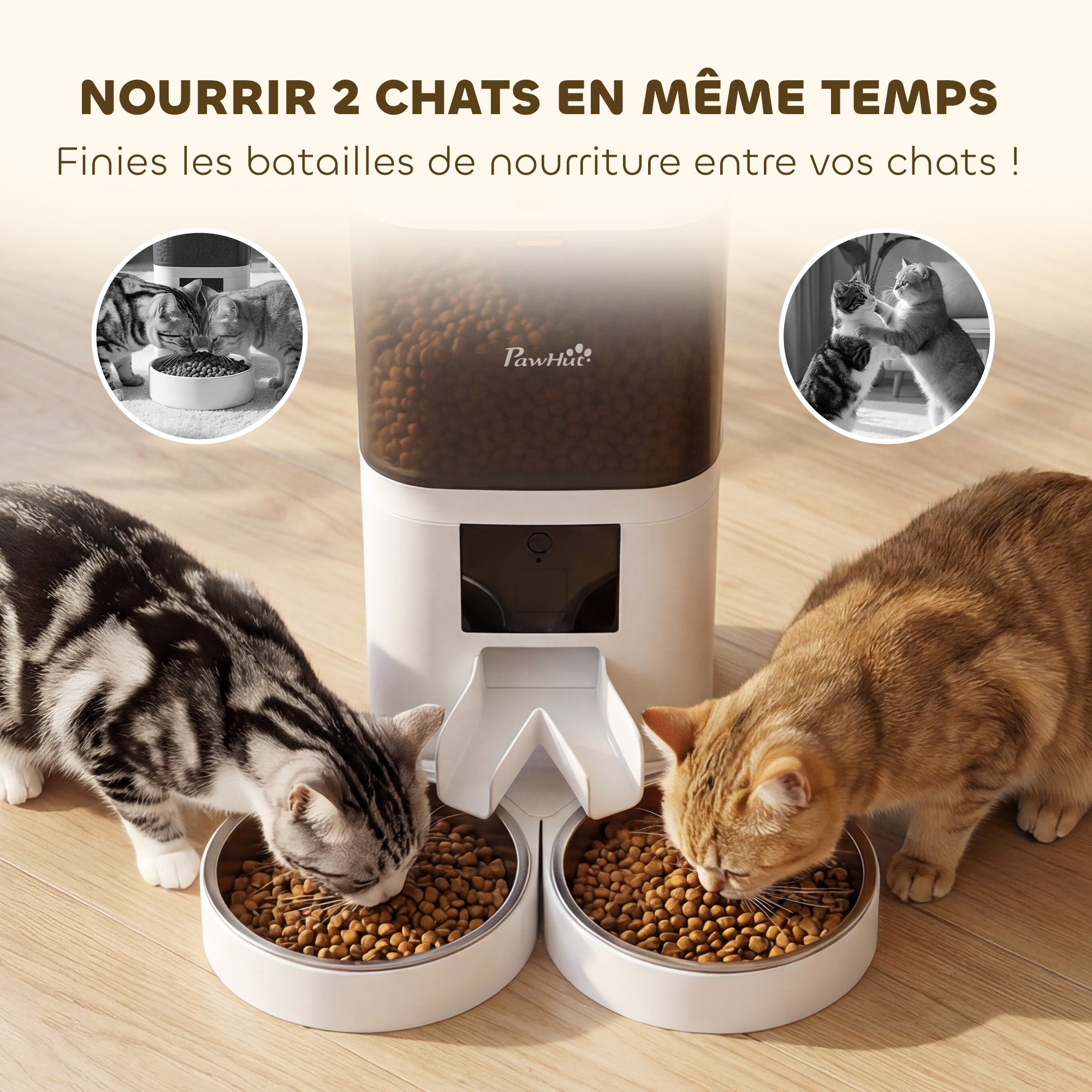 Distributeur croquettes chat automatique aBS PawHut - 6