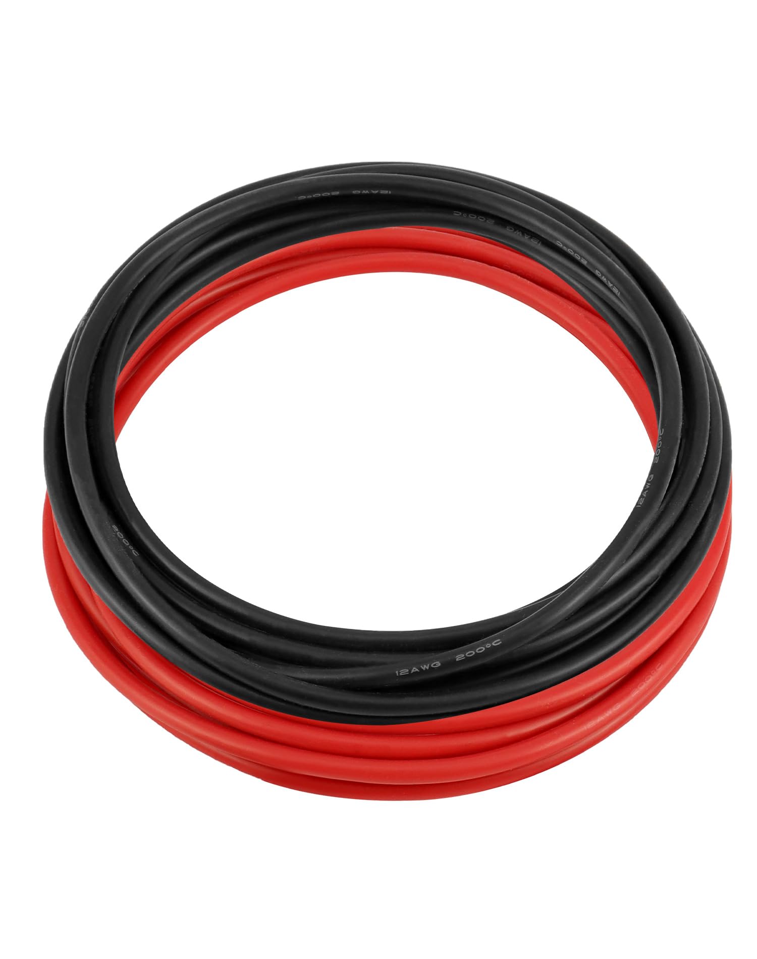 QWOK Cavo Elettrico 12 AWG 3,3 mm² 2,5 m Nero 2,5 m Rosso Filo