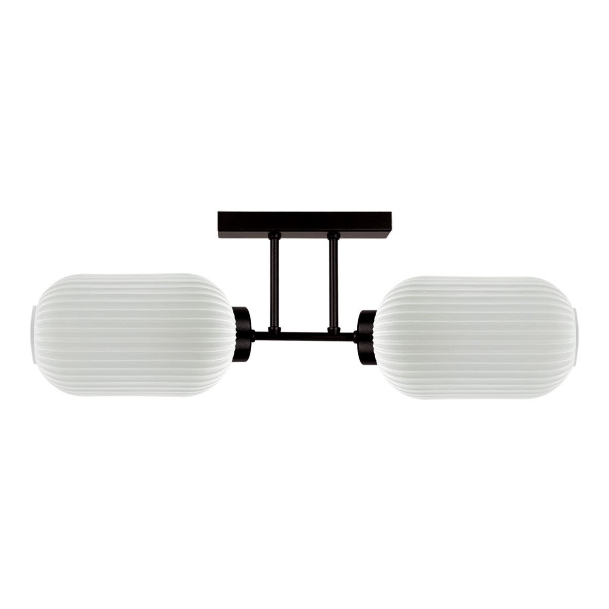 Lampa wisząca VILAR czarno-biała 2xE27x20W szkło wym:20x56x14cm IP20 Kaja