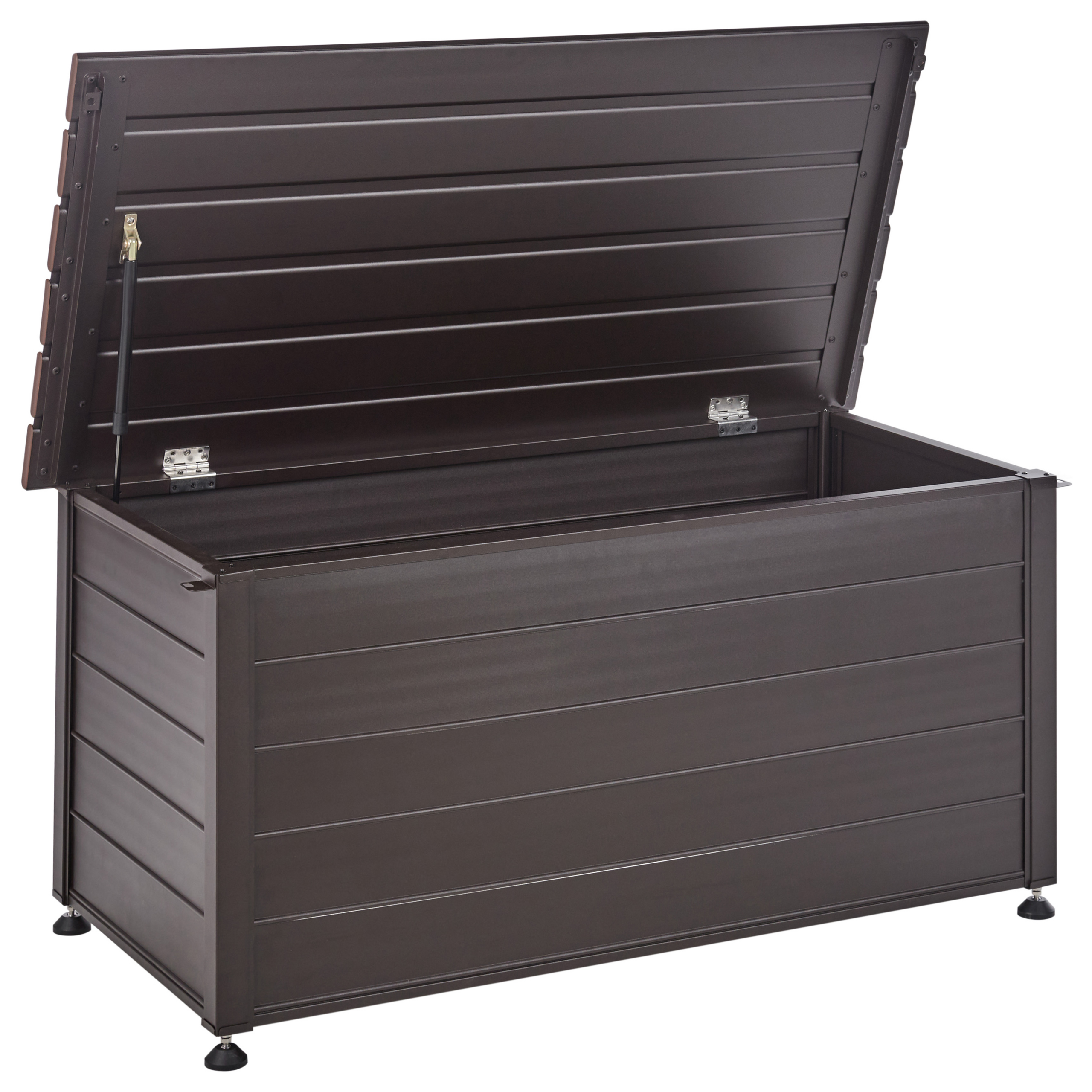 Cube De Rangement Carré Vakkie 34,5 Cm - Multifonction, Empilable, Couleur Noyer Foncé | Rangement Salon, Bureau, Chambre - 4