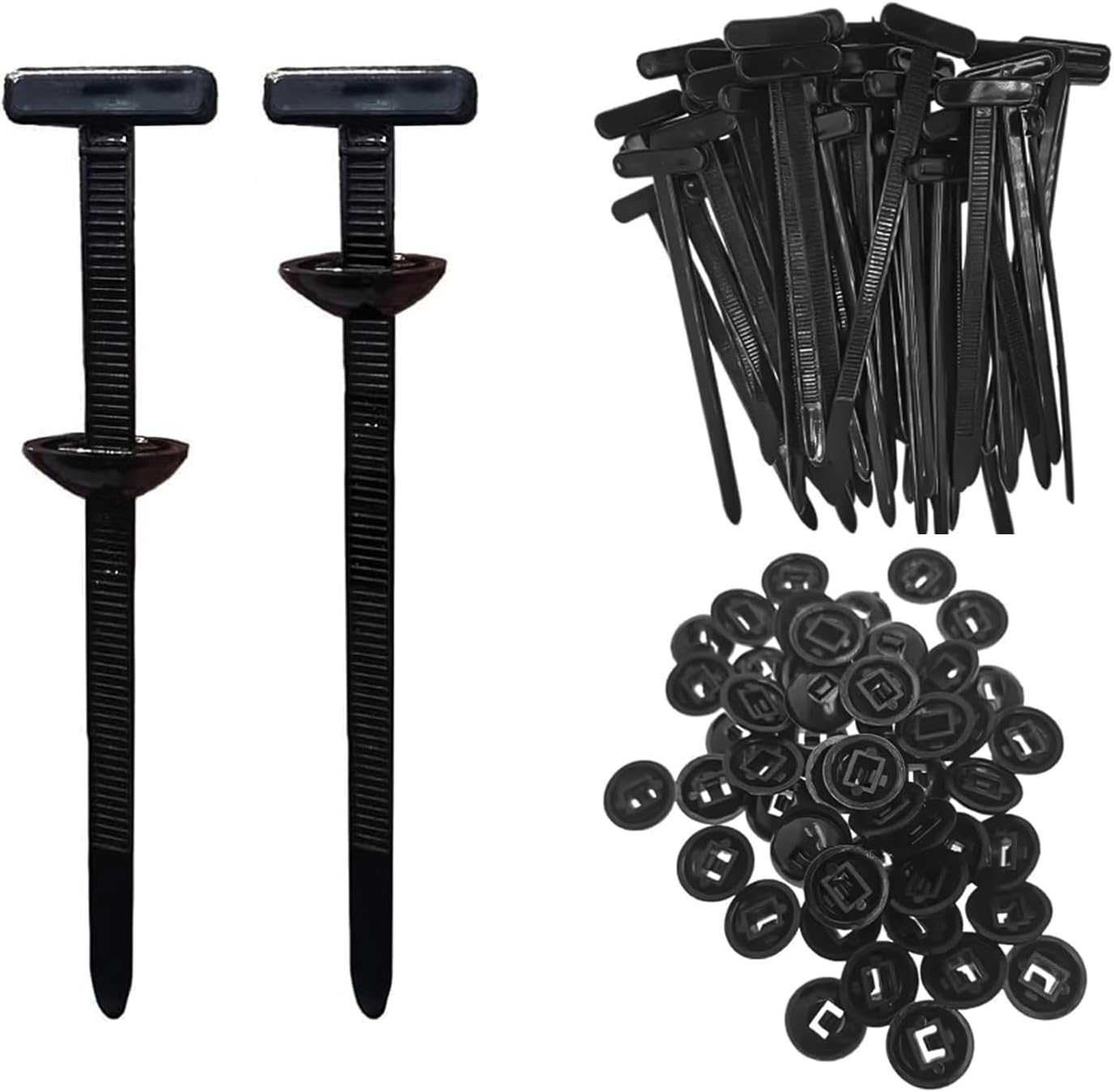 Lot D'attaches Auto-verrouillantes En Nylon Pour Câbles Automobile - Fixation Propre Et Sécurisée