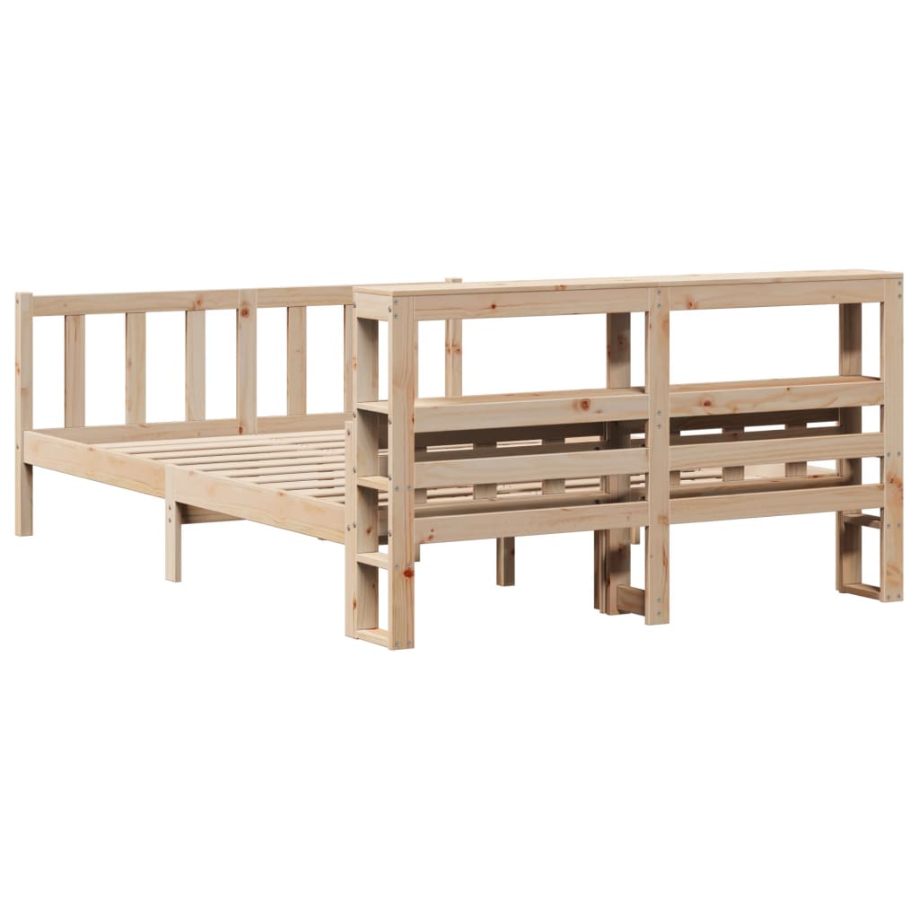 Lit double，Lit adulte，Cadre de lit sans matelas 120x190 cm bois de pin massif CSW9658421 - 6