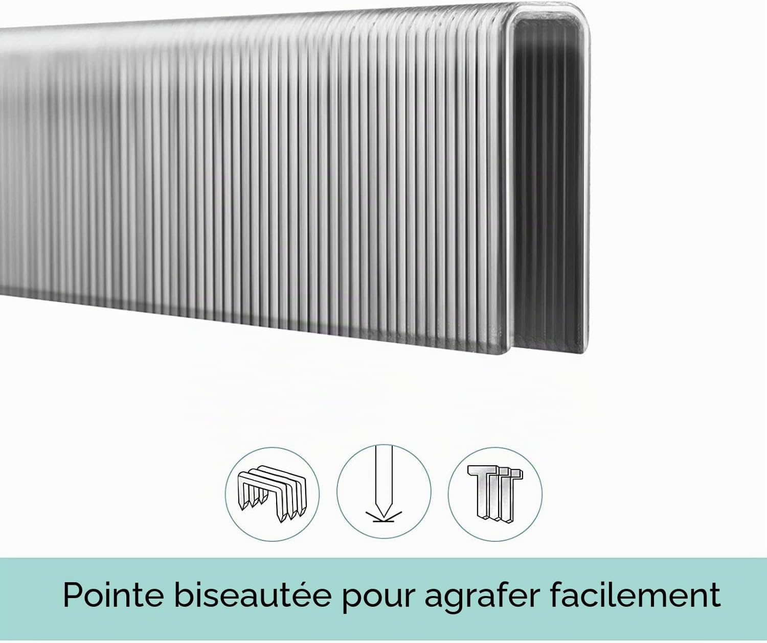 Lot de 1600 clous et agrafes 18GA Type 90 pour cloueuse et agrafeuse ...