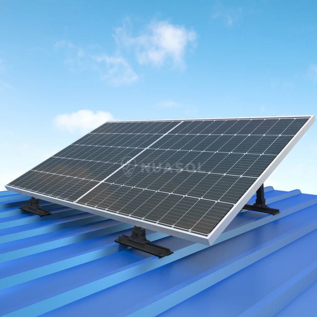 Supporto per pannello solare, set di montaggio per pannelli solari, 0°-40°, supporto per pannello solare, 35 cm – 70 cm, regolabile individualmente per tetto piatto, balcone, camper (1 paio Supporto per pannello solare, set di montaggio per pannelli solari, 0°-40°, supporto per pannello solare, 35 cm – 70 cm, regolabile individualmente per tetto piatto, balcone, camper (1 paio