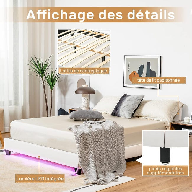 Letto Matrimoniale in Legno, Struttura per Letto Con Testiera