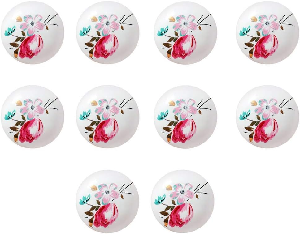 10 x Uchwyty do szafek Gałki do drzwi Gałki do szafek Gałki meblowe Ceramiczne gałki meblowe Tulip