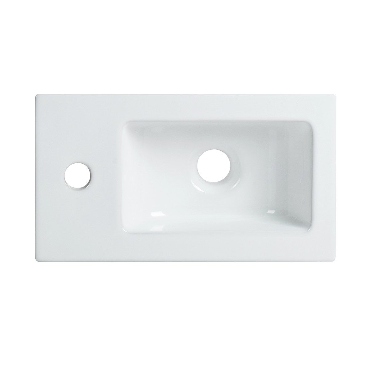 Pack Meuble Lave-main prémonté bois-Vasque blanche-Robinet chromé - 6
