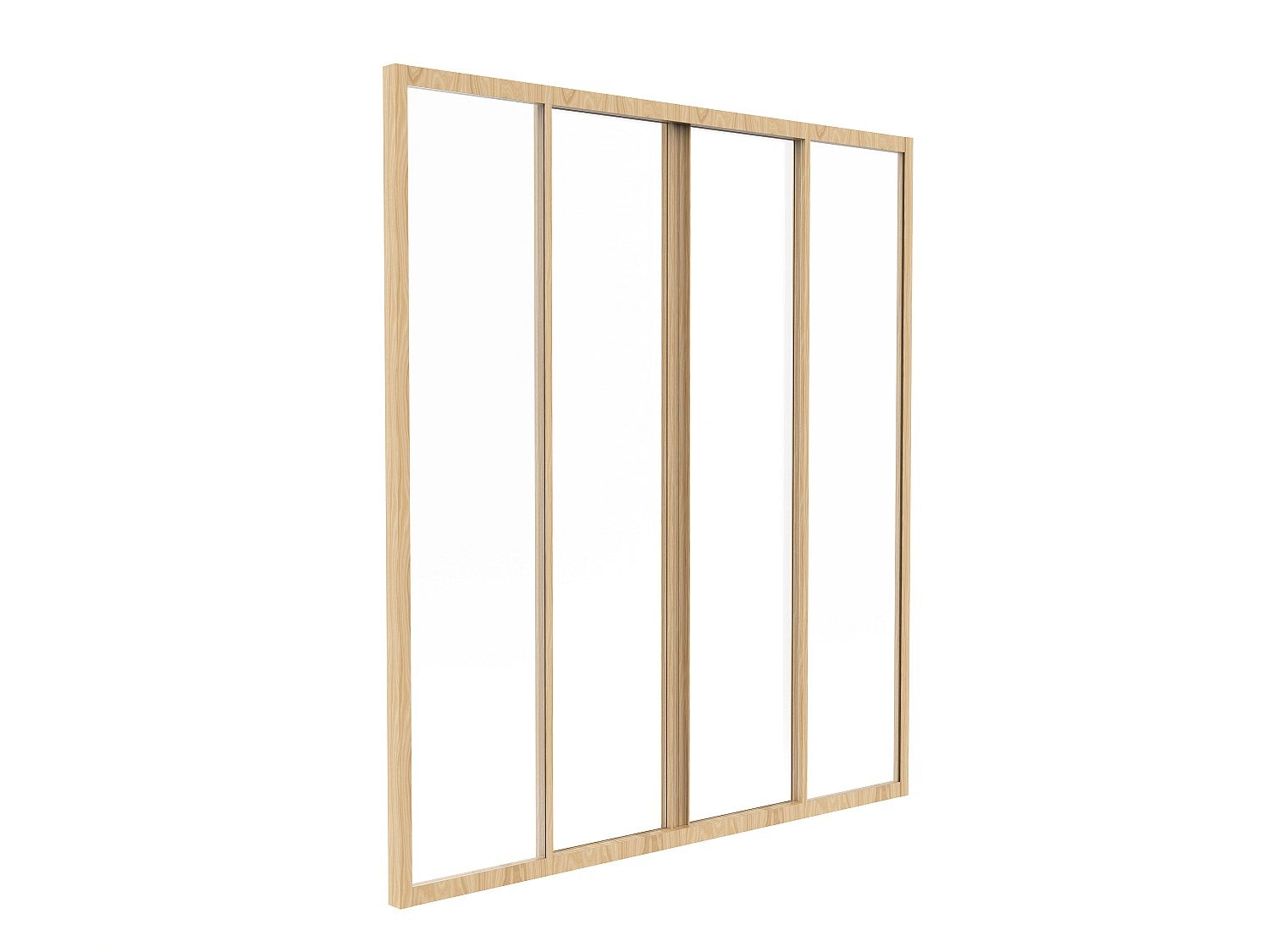 Verrière coulissante en aluminium thermolaqué naturel clair 120 x 130 cm (L x H) – RAVENA - 3