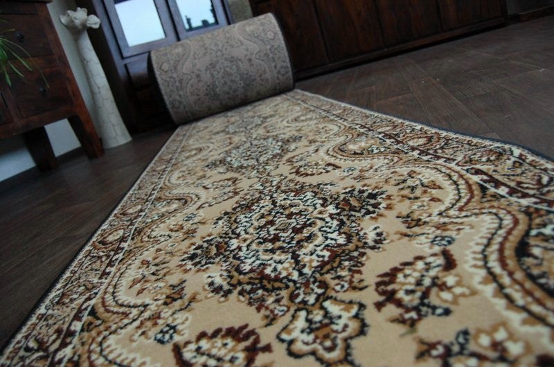 TAPIS DE COULOIR BCF WIOSNA beige 90 cm 90x180 cm - 2