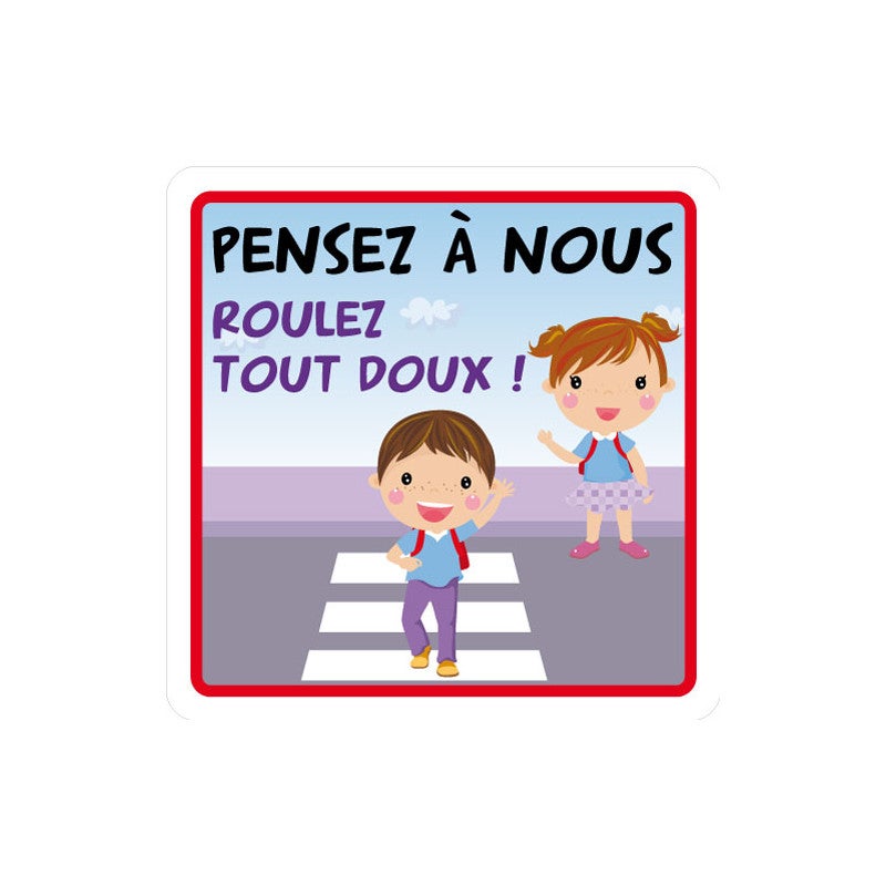 PANNEAU DE SIGNALISATION PENSEZ A NOUS (L0625) 125 x 125 mm Matière PVC ...