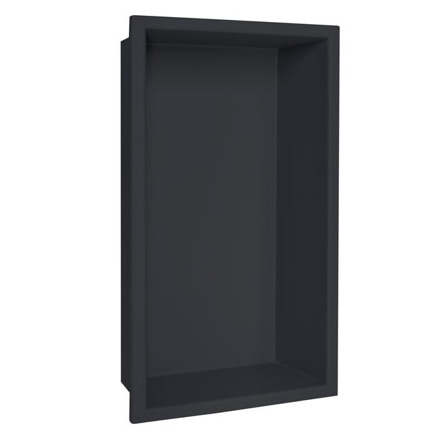 Niche design 40 x 20 cm encastrable en acier inox de couleur noire