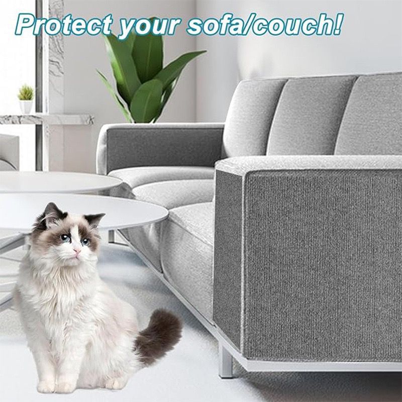 Tapete arranhador para gatos - Autocolante - Resistente ao desgaste - para proteção de sofás e móveis (40x100cm) - caqui - 40*100cm - 2