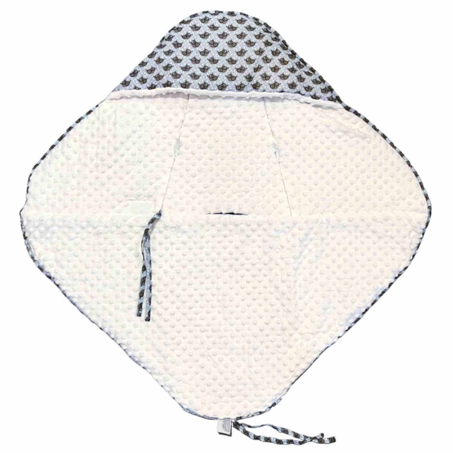 Couverture enveloppante nid d'ange bébé réversible en coton minky ELI - 2