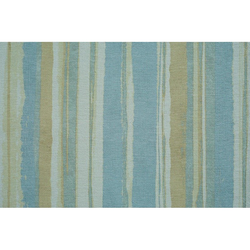 Papel pintado pared vinilico rayas pintadas efecto acuarela - raya multi azúl - rollo de 10 m x 0,53 m