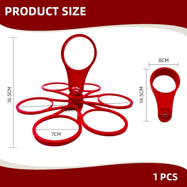 2 Porte-Gobelets Pliables Rotatifs Avec Poignée - Transportent 6 Tasses, Supportent 3 Kg, Polypropylène Léger Et Portable Pour Bars, Fêtes Et Événements