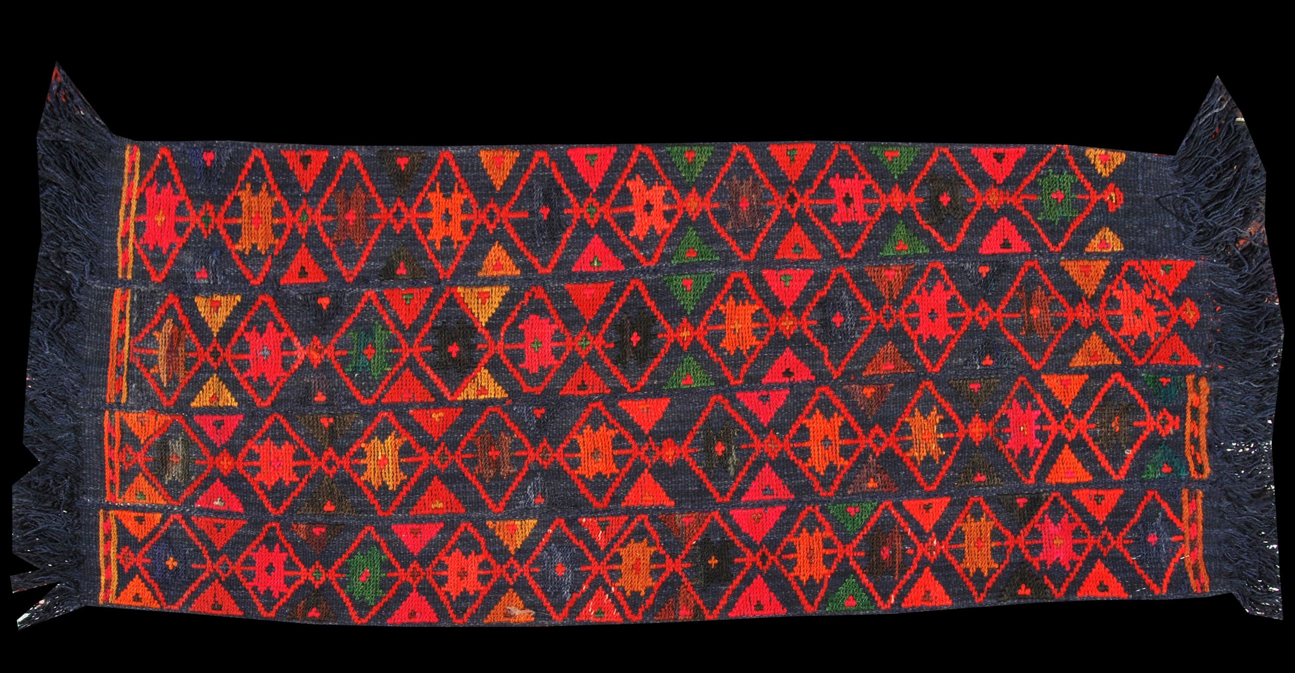 Oryginalny ręcznie tkany kilim/dywan z certyfikatem autentyczności 112x50 cm GALLERIAFARAH1970