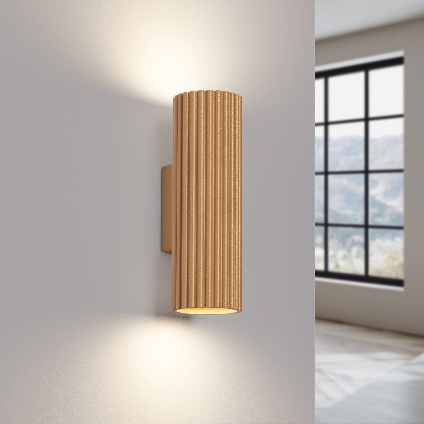 Kinkiet GLOOW 20 złoty LED 3000K - 6.5x8.5x20cm Sollux