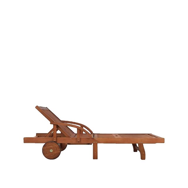vidaXL Tumbona de madera maciza de acacia