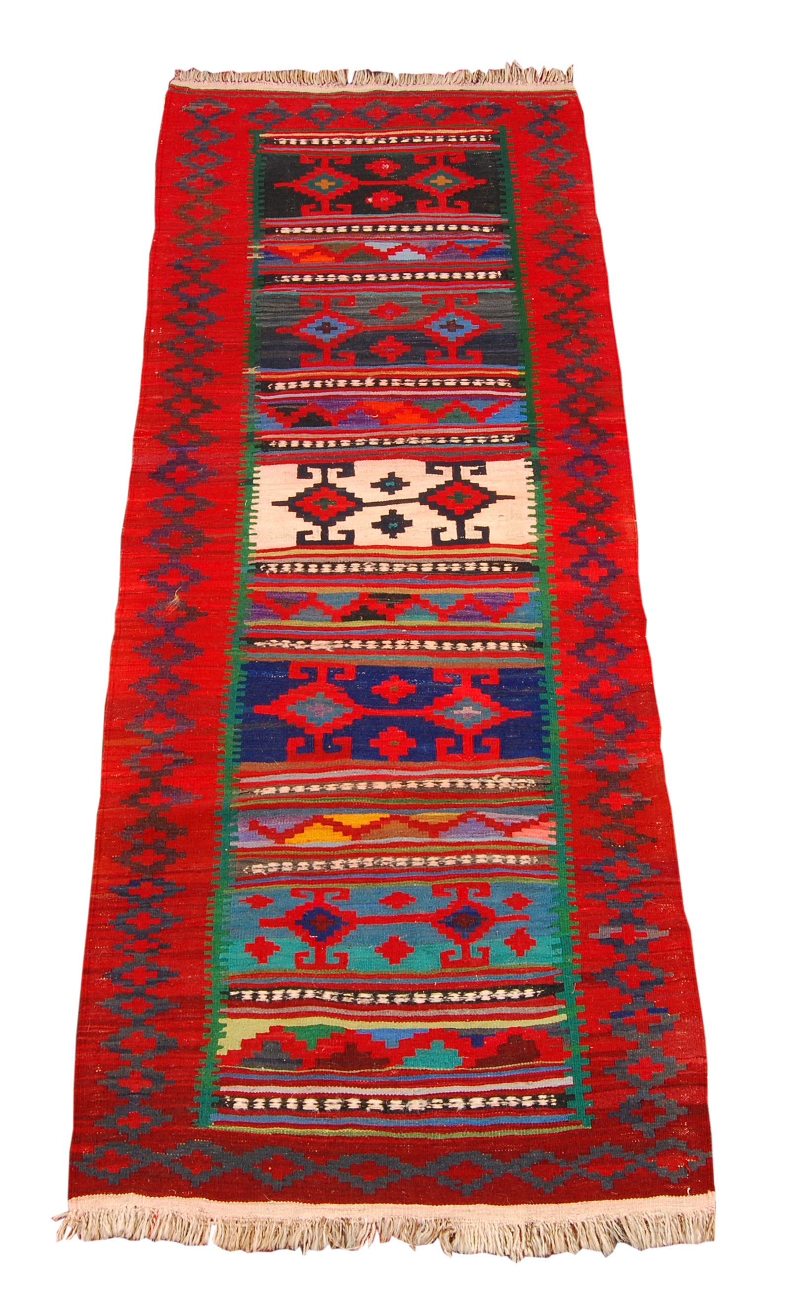 Dywan wiązany ręcznie Kilim / Anatolia - 230x85 cm