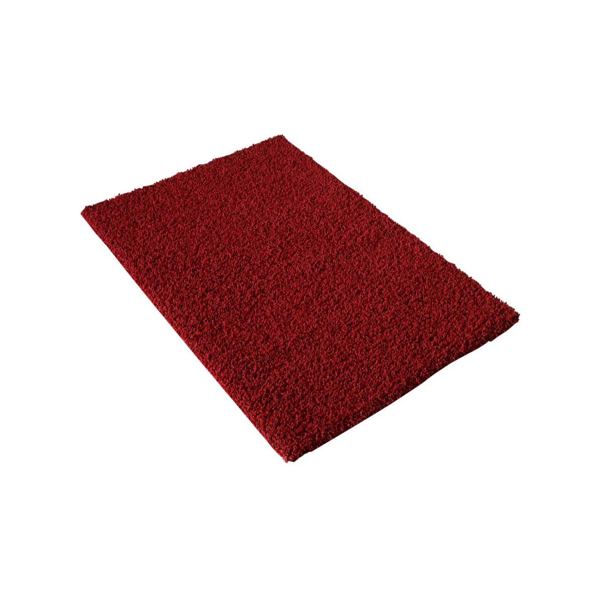 Tapis shaggy 160x230 rectangle tissé rouge motif uni SG LOCA - 4