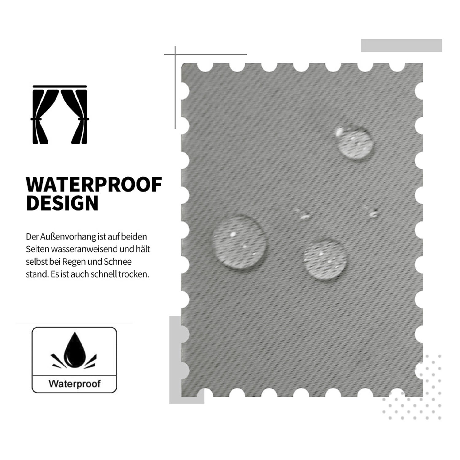 Tenda da esterno impermeabile per patio, pergolato S - 2