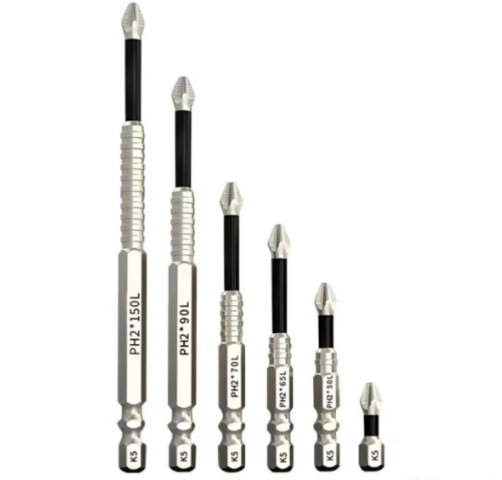 Set Di 10 Punte Per Cacciavite PH2 Rivestite Con Adattatore - Foto 2