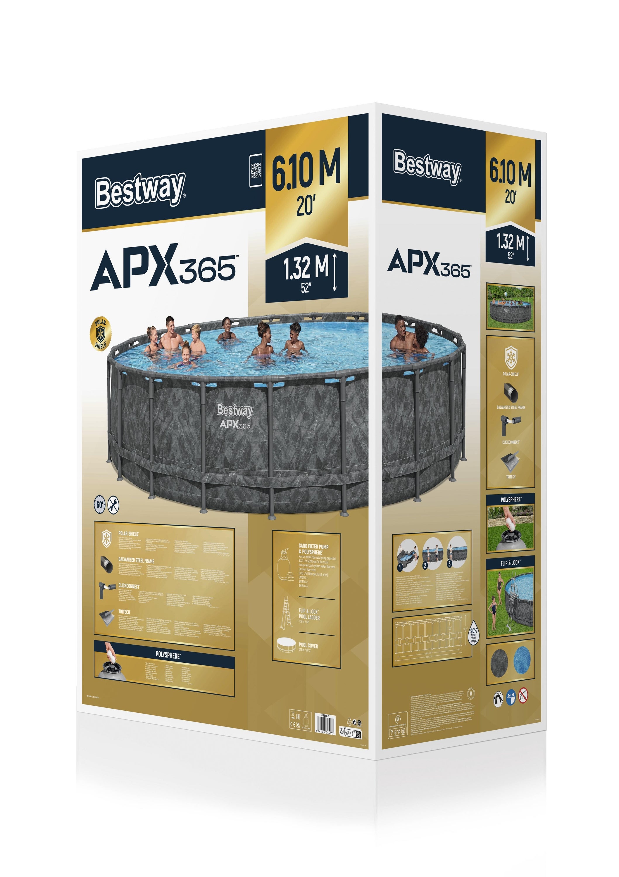 Bestway Piscine hors sol ronde 610 x 132 cm APX 365 - 8