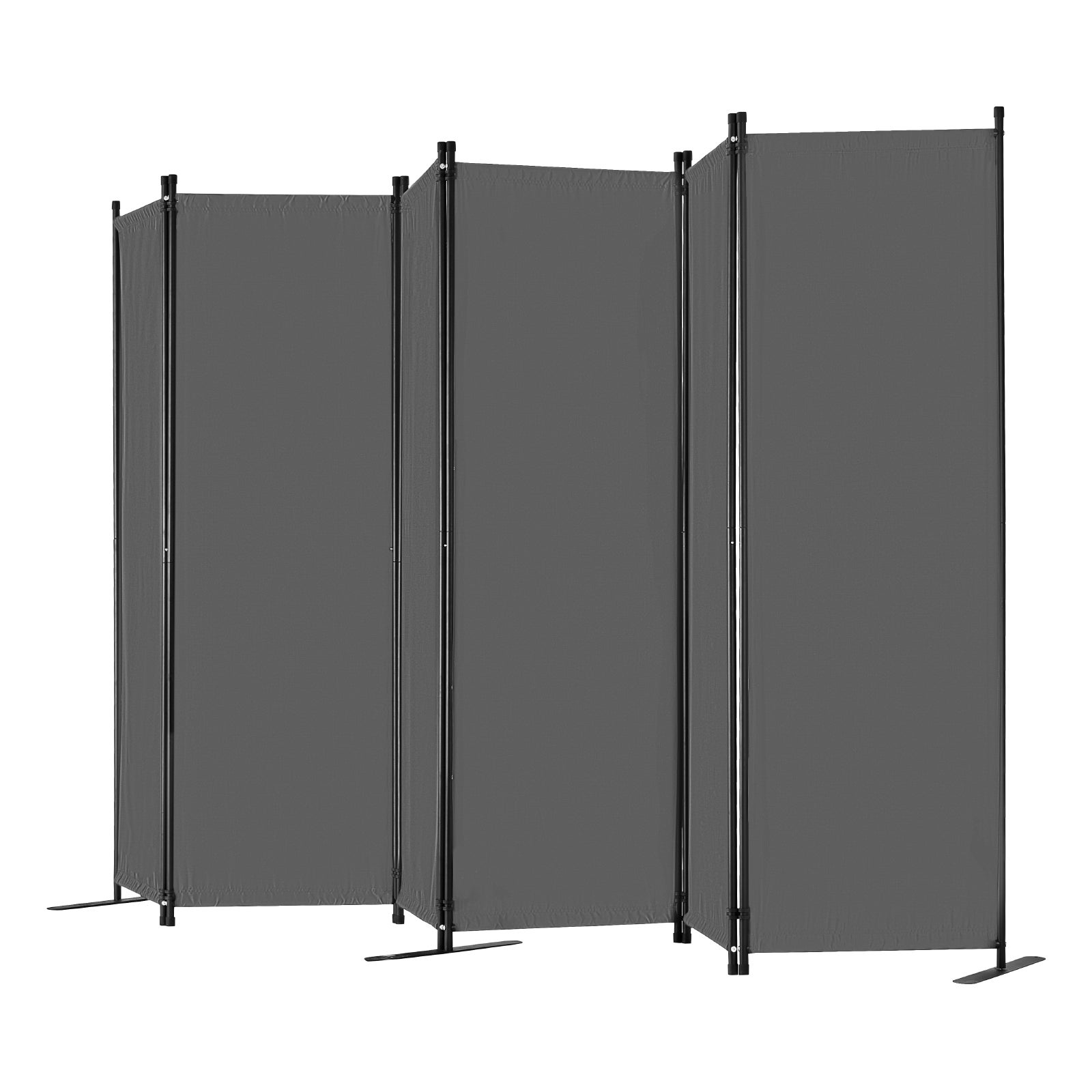 Paravent Multifonctionnel VEVOR 6 Panneaux,Cloison Séparatrice 311 x 180,5 cm,Pliable,Brise-vue pour Bureau,Chambre,Salon,Gris - 9