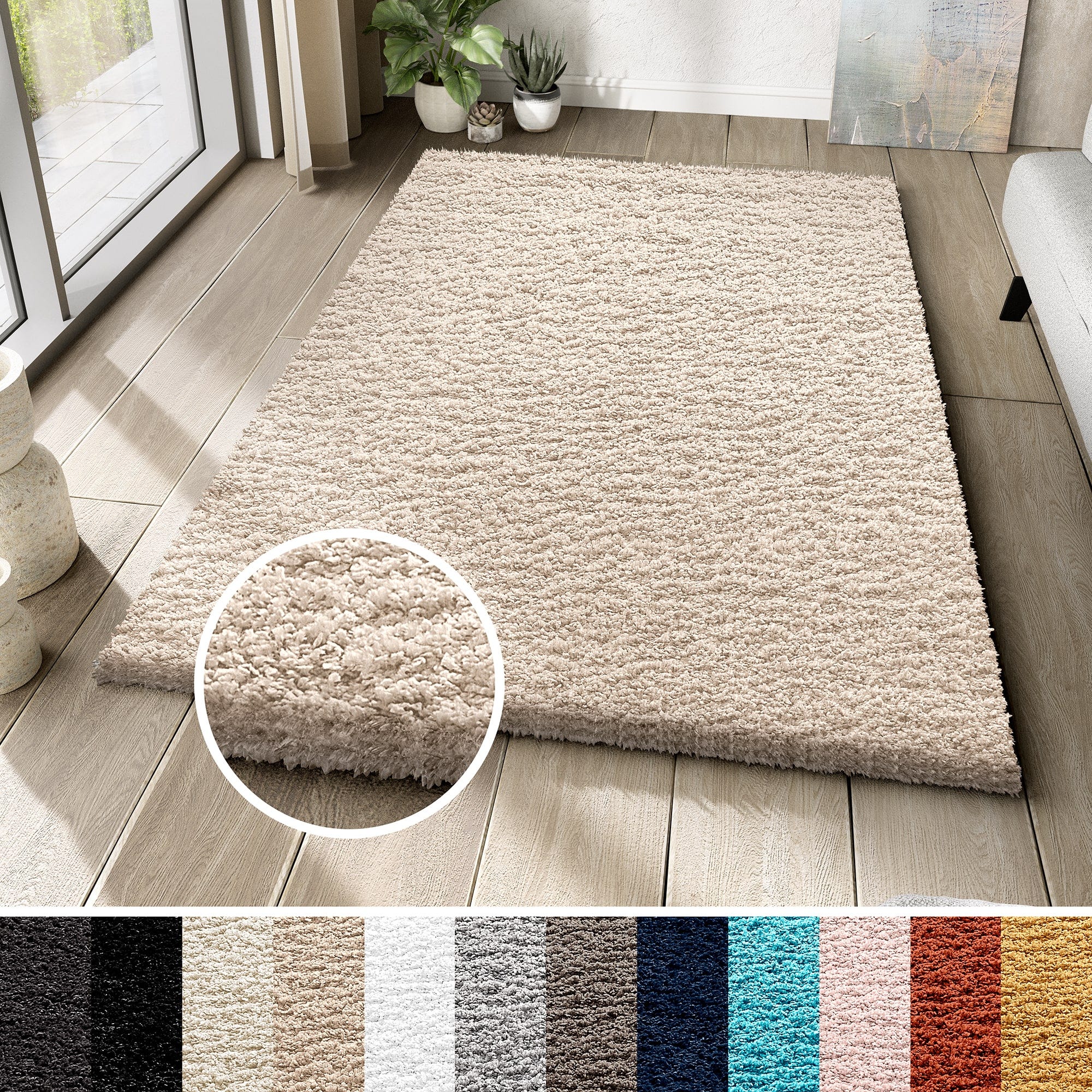 Tapiso Essence Tapis Shaggy Poil Long Moderne Beige Fonc Uni Salon tapiso-essence-tapis-shaggy-poil-long-moderne-beige-fonc-uni-salon