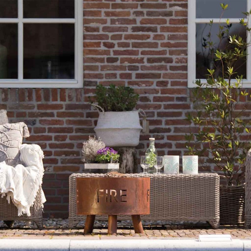 RedFire Brasero de jardín Fulla color óxido 88030 - 5