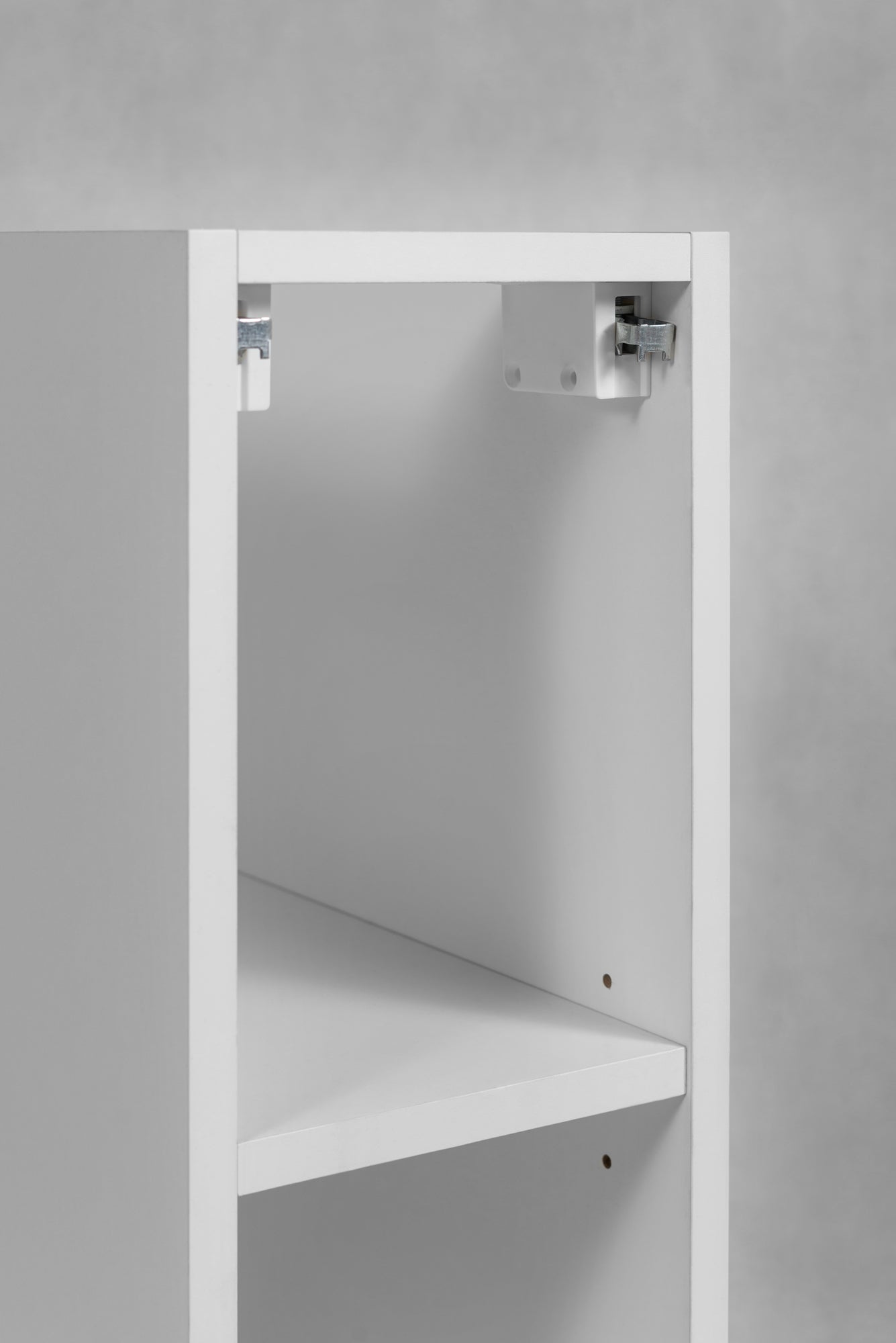 Zestaw łazienkowy FLOW 160 cm czarny z białymi regałami blat w zestawie - 9