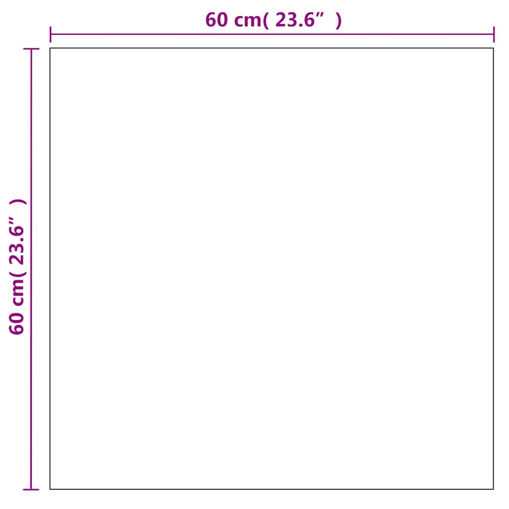 Miroir mural carré 60 x 60 cm Verre vidaXL - 6