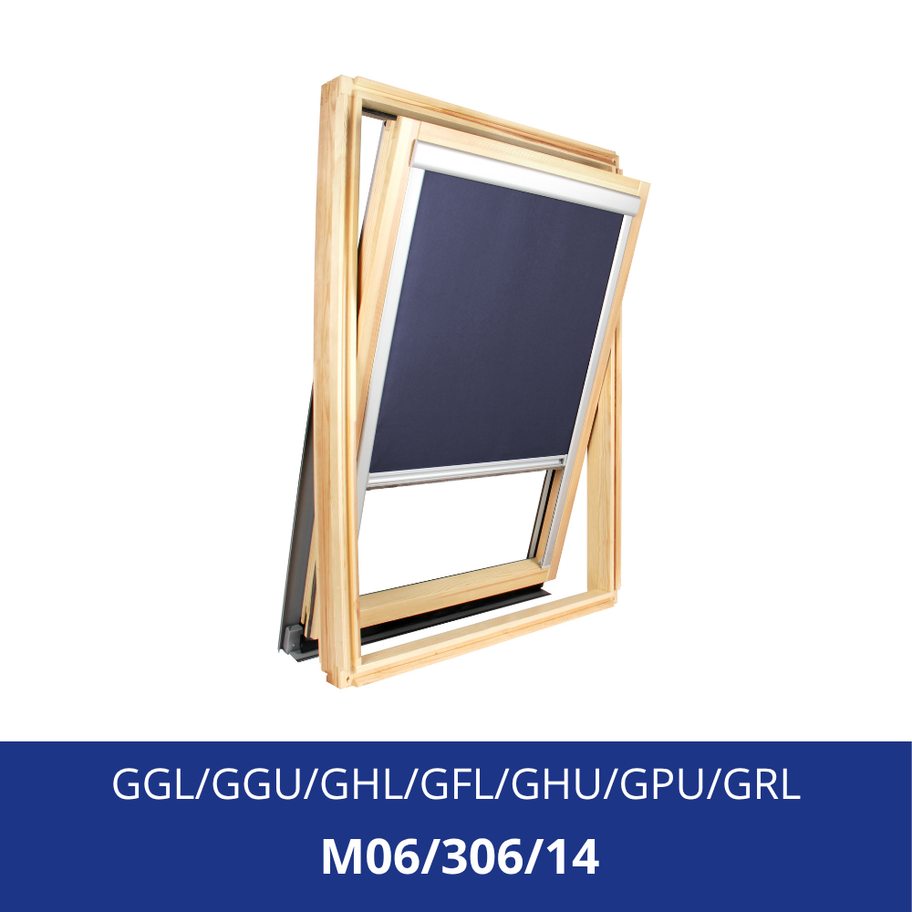 Store occultant compatible VELUX ® M06 (306/14) – Bleu – cadre gris - 2