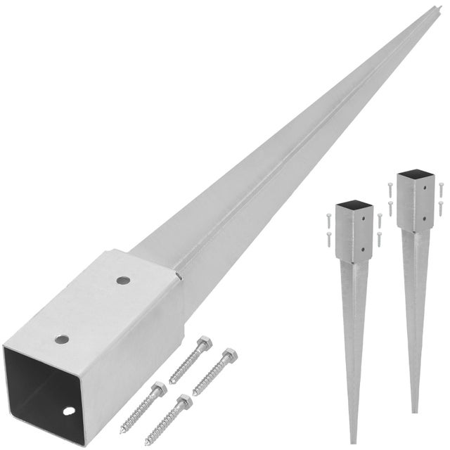 2 szt. Podstawa Słupa Wbijana do Ziemi - 51 X 51 X 600 MM - Podstawa Słupka do Altany - Kotwa do Pergoli - Stalowa KOTARBAU