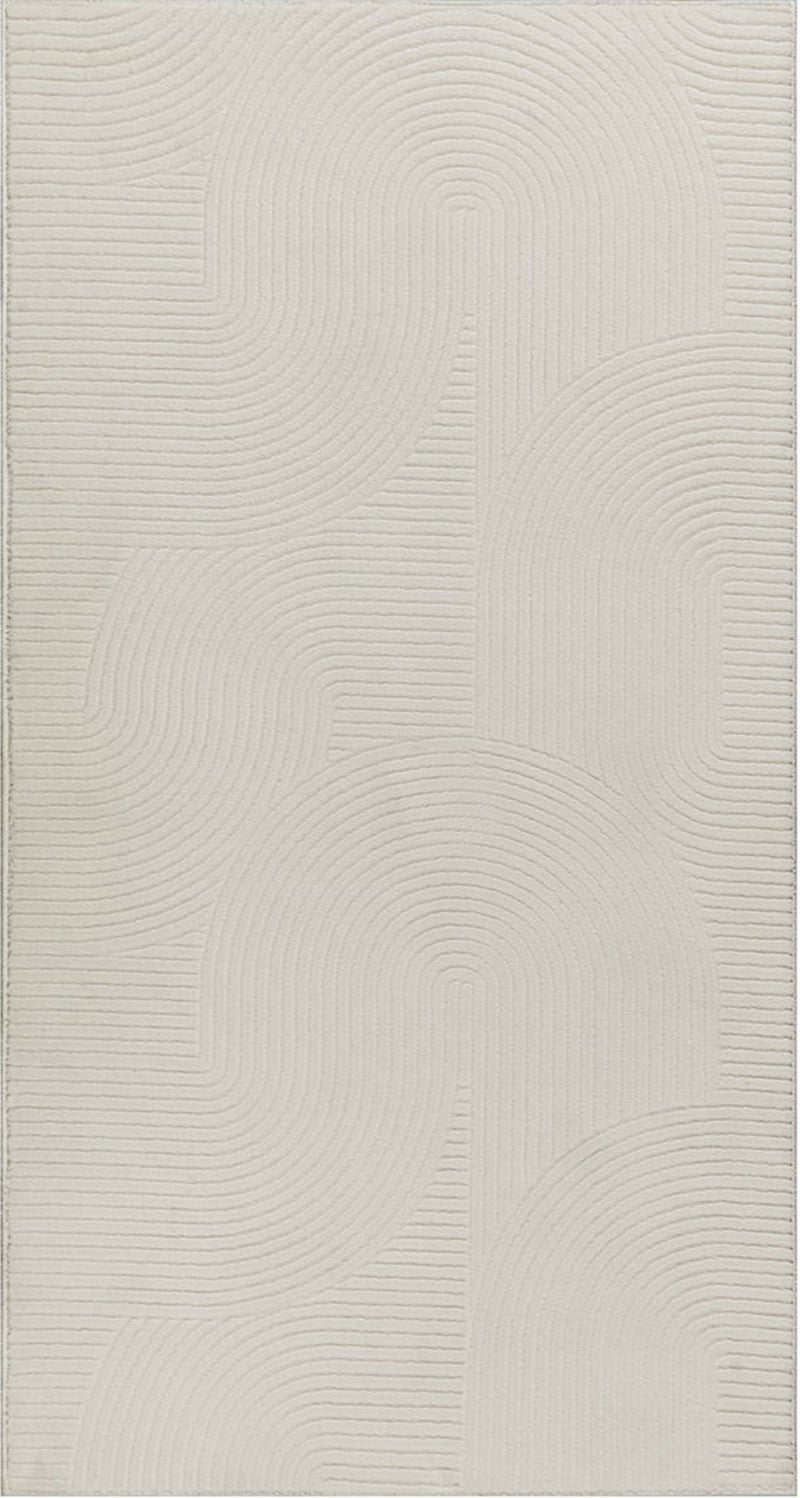 the carpet Rio tapis de salon moderne et doux avec dos antidérapant et aspect 3D, Crème, 300 x 400 cm - 6