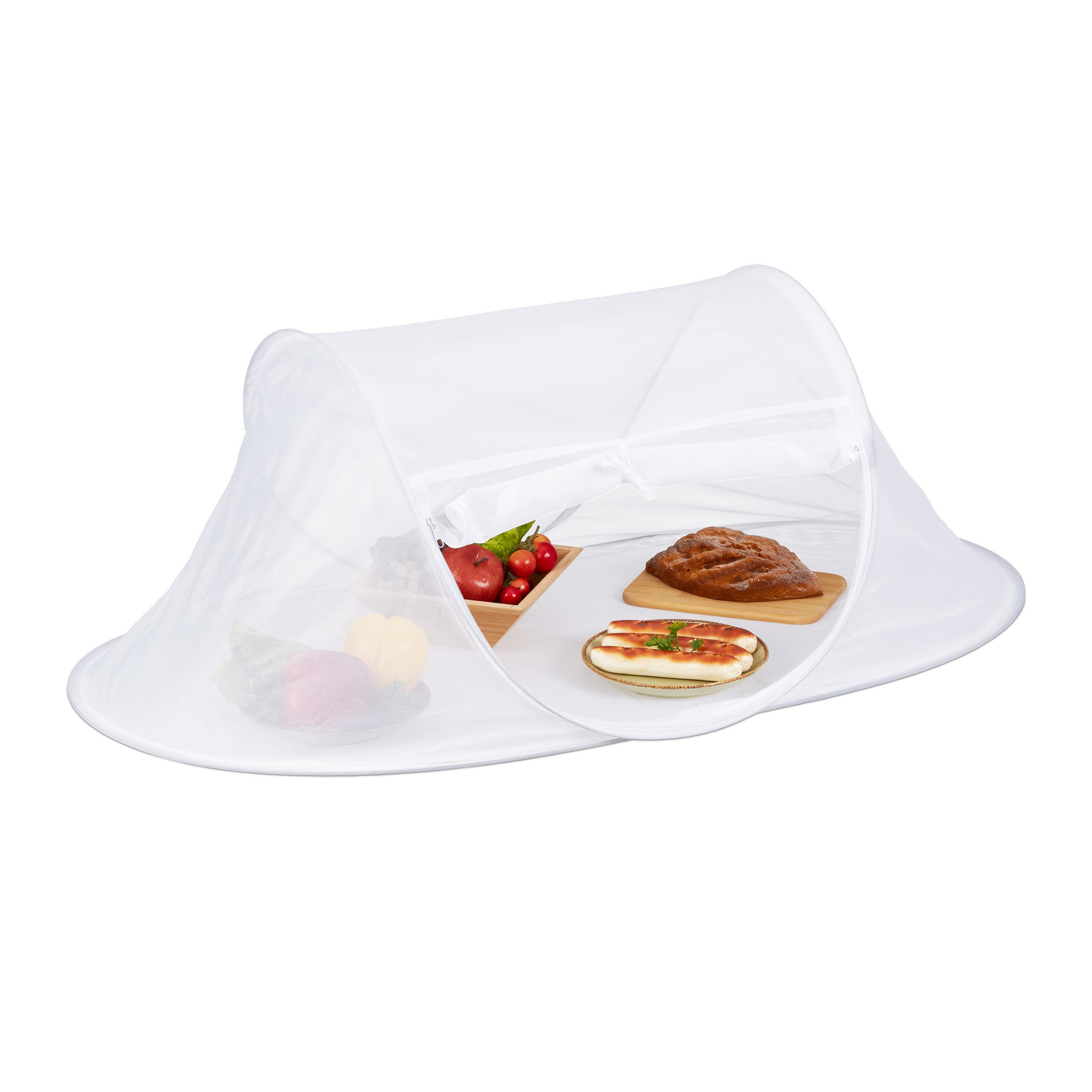 Coprivivande Rete Antimosche Relaxdays - 40x107x58 Cm, Bianco/nero - Foto 8