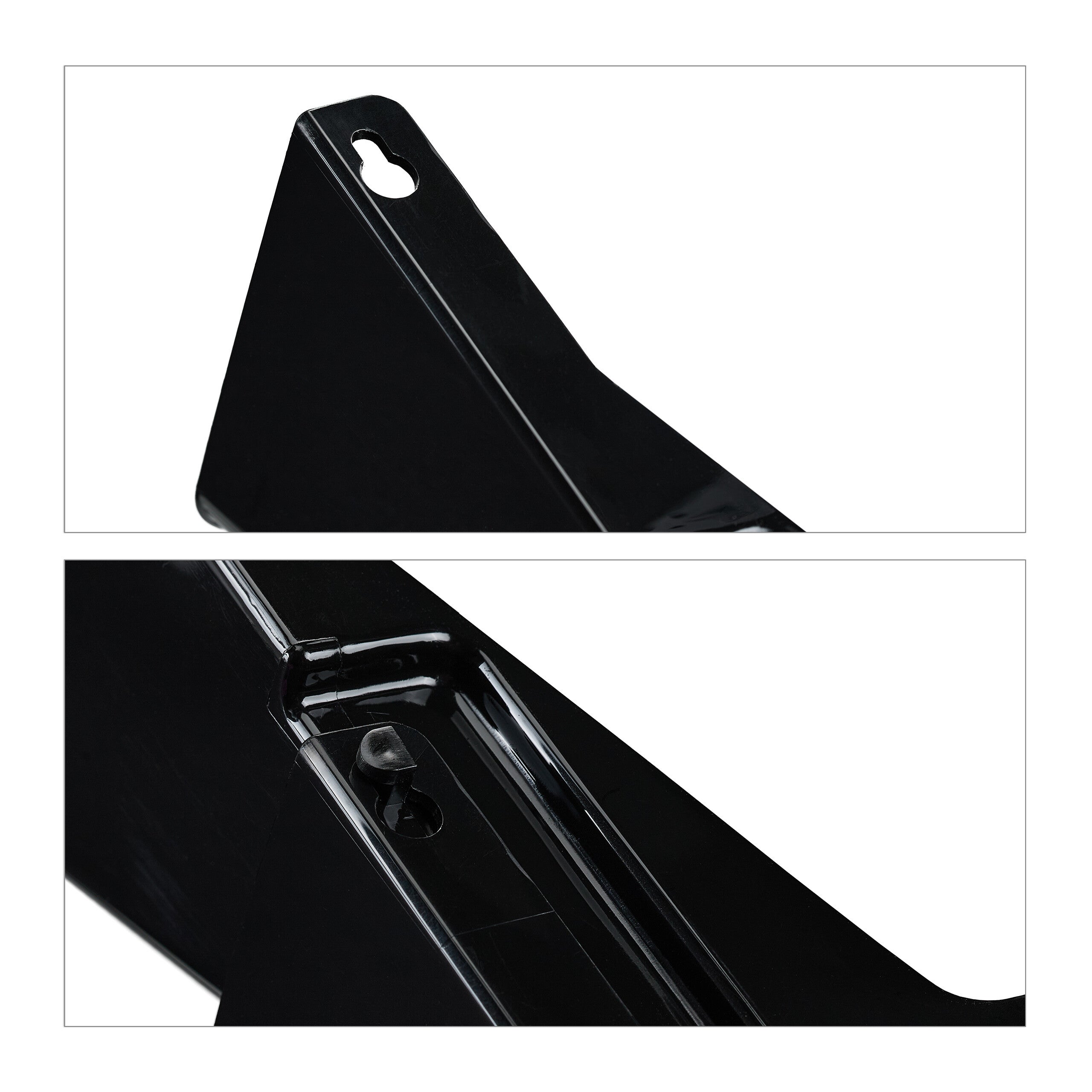 Porte-documents mural en lot de 3, plastique, pour magazines et journaux, HLP : 19 x 33 x 10,5 cm, noir, Relaxdays - 6