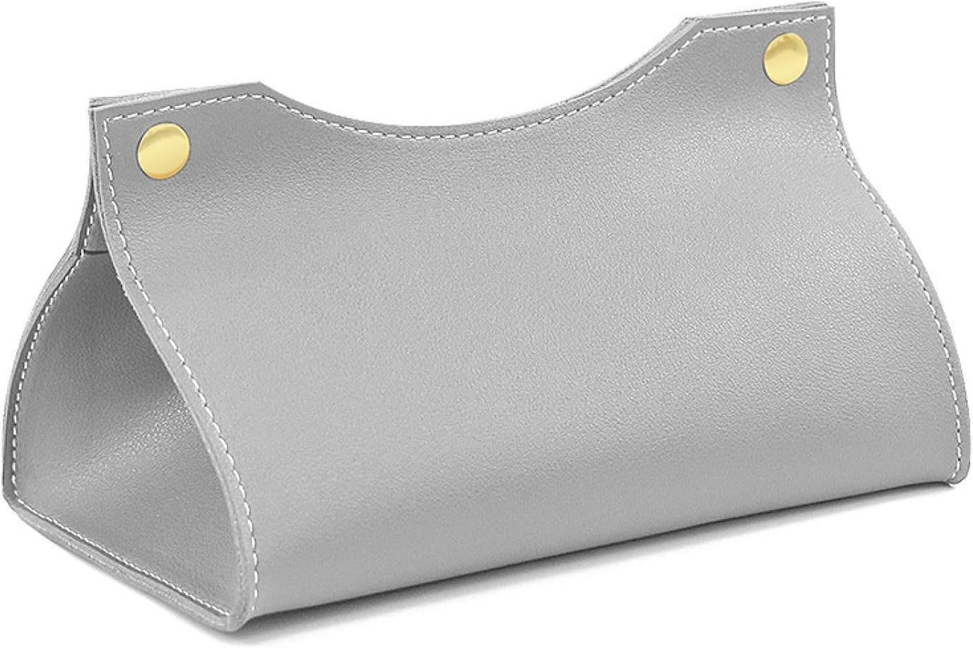 Pudełko na chusteczki skórzane, dozownik chusteczek, pudełko na chusteczki w stylu nordyckim, składane pudełko na chusteczki do domu (szare)