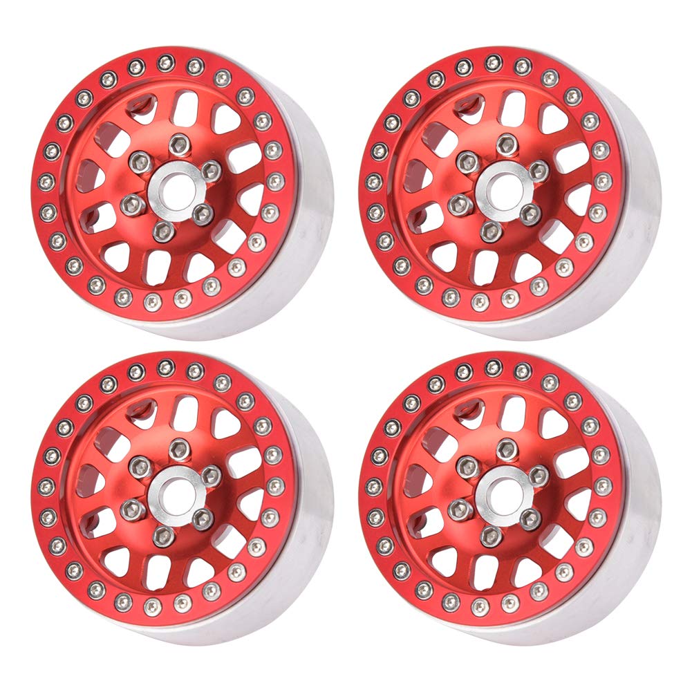 ACCESSOIRES DE MOYEU DE ROUE EN ALLIAGE D'ALUMINIUM D90 TRX4 RC CAR HAUTE RÉSISTANCE SCX10 90046 D90 TRX4 (Rouge) - 5