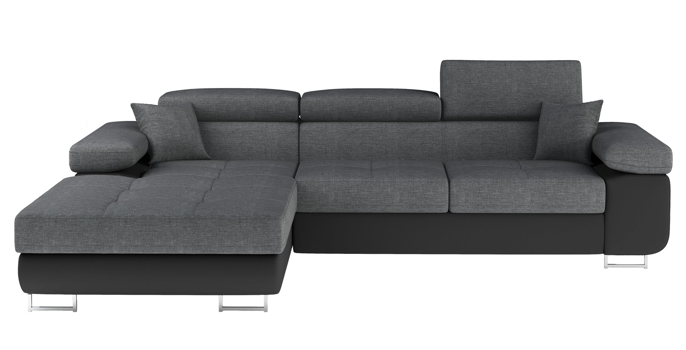 Canapé d'angle convertible appuis-tête réglables KALIZO - Coffre et