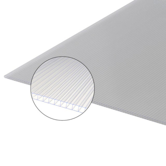 Plaque polycarbonate alvéolaire 6mm - Coloris - Translucide, Largeur - 105 cm, Longueur - 2 m