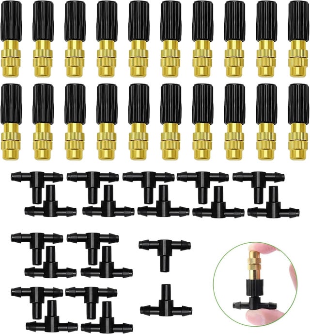 10 ugelli nebulizzatori da 6 mm a collegamento rapido per nebulizzazione nebulizzatore nebulizzatore nebulizzatore ugelli per giardinaggio (0,3 mm