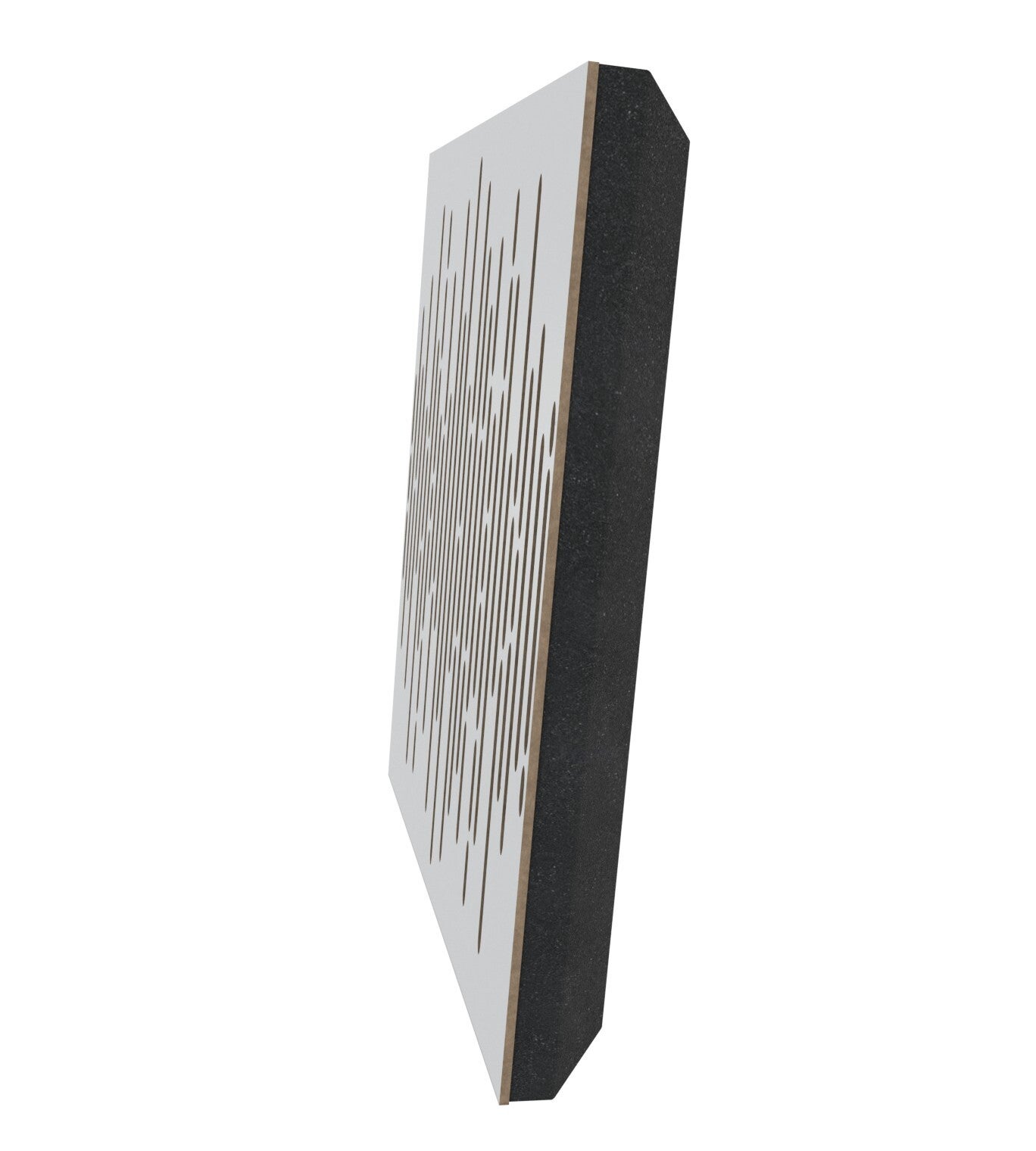 Lot de 4 Panneaux acoustiques insonorisants WAVE 50x50x5 cm - 1 m² surf.totale - MDF perforé laminé et mousse acoustique - Blanc - 3