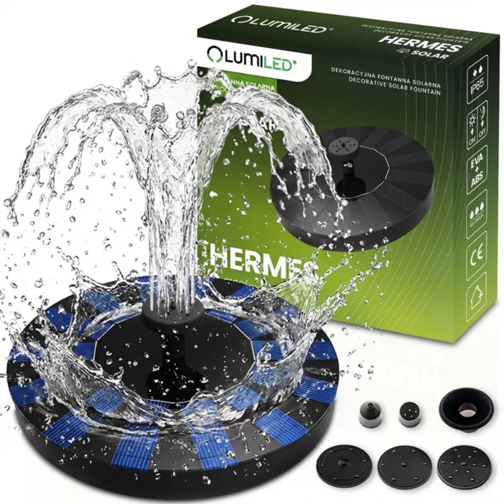 Fontanna Solarna Lumiled LED Ogrodowa Pływająca z Pompą 180l/h 1 szt.